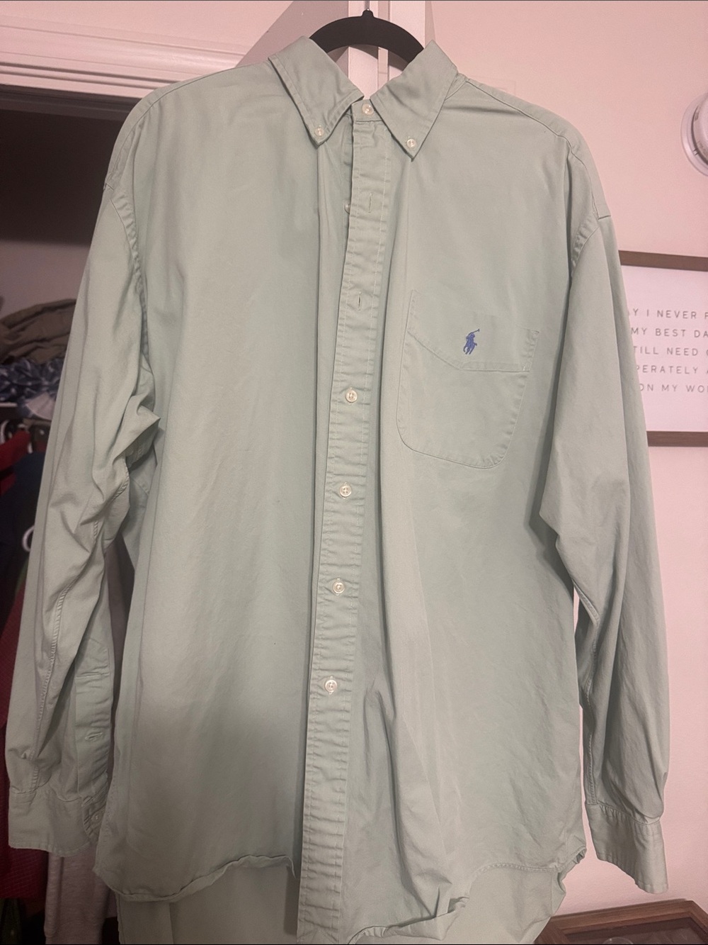 Ralph Lauren Light Sage Button-Down Oxford Shirt